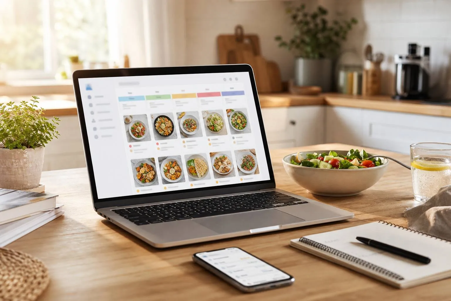 Area personale con il piano alimentare pronto e il PDF scaricabile